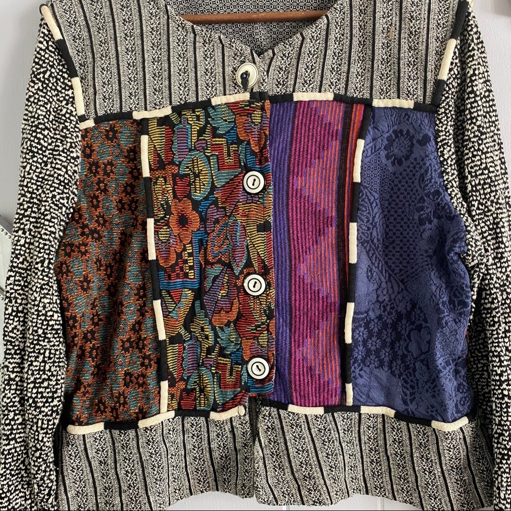 Devi Mixed Media/ Multi Pattern Jacket L - image 2